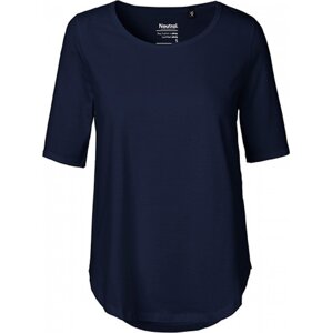 Dámské organické tričko Neutral s polovičními rukávy a kulatým lemem Barva: modrá námořní, Velikost: L NE81004