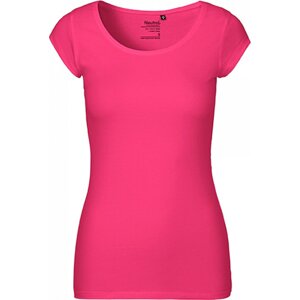 Dámské organické tričko Neutral se širokým výstřihem Barva: Růžová, Velikost: L NE81010