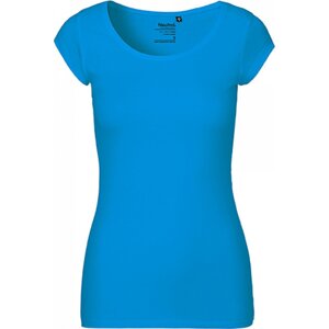 Dámské organické tričko Neutral se širokým výstřihem Barva: modrá safírová, Velikost: M NE81010