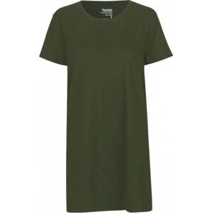 Extra dlouhé dámské tričko Neutral z organické bavlny Barva: zelená vojenská, Velikost: L NE81020