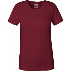 Silnější dámské organické tričko Neutral z úpletu Interlock Barva: Červená vínová, Velikost: L NE81029