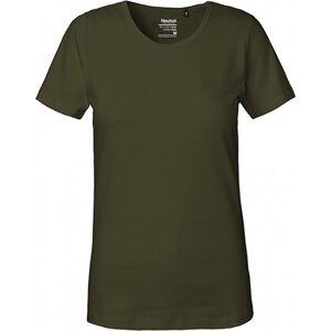 Silnější dámské organické tričko Neutral z úpletu Interlock Barva: zelená vojenská, Velikost: L NE81029