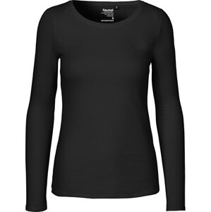 Fairtrade bavlněné tričko Neutral s dlouhým rukávem Barva: Černá, Velikost: L NE81050