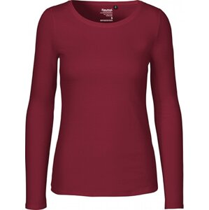 Fairtrade bavlněné tričko Neutral s dlouhým rukávem Barva: Červená vínová, Velikost: L NE81050
