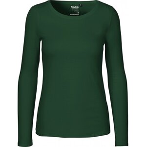 Fairtrade bavlněné tričko Neutral s dlouhým rukávem Barva: Zelená lahvová, Velikost: L NE81050
