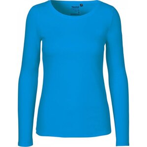 Fairtrade bavlněné tričko Neutral s dlouhým rukávem Barva: modrá safírová, Velikost: L NE81050