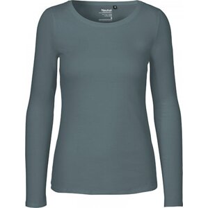 Fairtrade bavlněné tričko Neutral s dlouhým rukávem Barva: Teal, Velikost: L NE81050