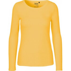 Fairtrade bavlněné tričko Neutral s dlouhým rukávem Barva: Žlutá, Velikost: L NE81050