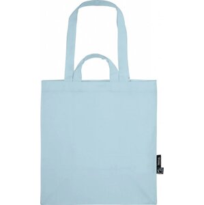 Neutral Pevná Fairtrade nákupní taška z organické bavlny s dvojitým uchem Barva: modrá světlá, Velikost: 35 x 38 cm NE90030