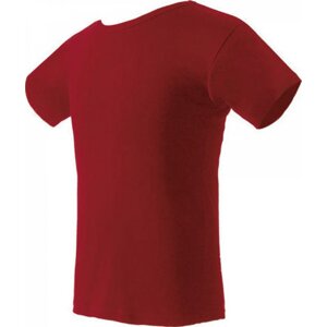 Nath Bavlněné tričko K1 z poločesané bavlny s bočními švy Barva: Červená vínová, Velikost: L NH140