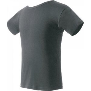 Nath Bavlněné tričko K1 z poločesané bavlny s bočními švy Barva: šedá tmavá, Velikost: M NH140