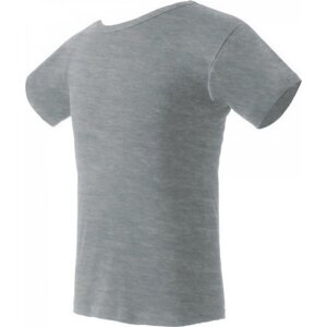 Nath Bavlněné tričko K1 z poločesané bavlny s bočními švy Barva: šedá melange, Velikost: M NH140