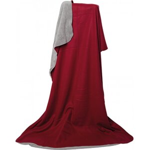 Printwear Deka z dvojího materiálu - mikroplyš a flís, 180 x 130 cm Barva: Červená, Velikost: 180 x 130 cm NT1530