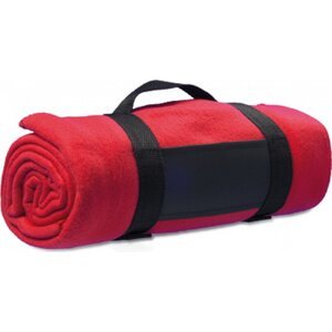 Printwear Flísová deka Winchester s nylonovým popruhem Barva: Červená, Velikost: 160 x 125 cm NT1761