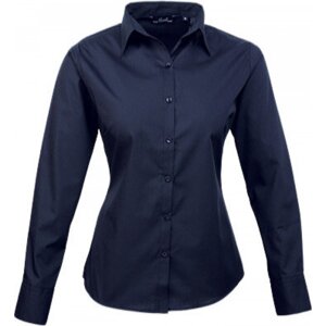 Premier Workwear Dámská popelínová košile s dlouhým rukávem Barva: modrá námořní, Velikost: 38 (10) PW300