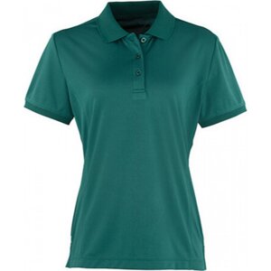 Premier Workwear Prodloužená dámská polokošile Coolchecker Piqué Barva: Zelená lahvová, Velikost: L PW616