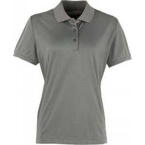 Premier Workwear Prodloužená dámská polokošile Coolchecker Piqué Barva: šedá tmavá, Velikost: XL PW616