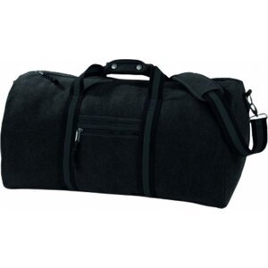 Vintage plátěná cestovní taška Quadra 45 l Barva: černá vintage, Velikost: 58 x 30 x 30 cm QD613