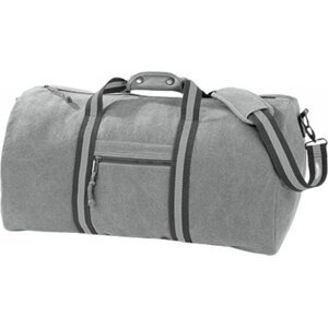 Vintage plátěná cestovní taška Quadra 45 l Barva: šedá světlá vintage, Velikost: 58 x 30 x 30 cm QD613