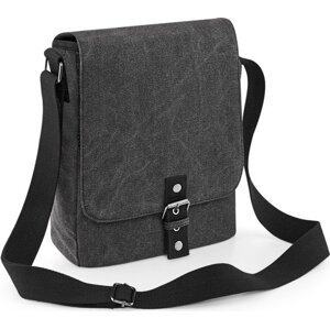 Plátěná vintage taška pro tablet Quadra 5 l, 23 x 28 x 7 cm Barva: černá vintage, Velikost: 23 x 28 x 7 cm QD624