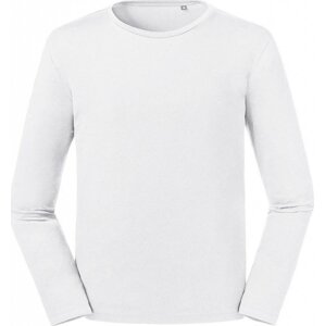 Russell Pure Organic 100 % organické pánské triko s dlouhým rukávem Barva: Bílá, Velikost: S Z100M