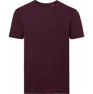 Russell Pure Organic Pánské tričko Russell na tělo z organické česané bavlny 160 g/m Barva: Červená vínová, Velikost: L