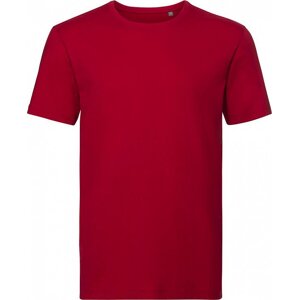 Russell Pure Organic Pánské tričko Russell na tělo z organické česané bavlny 160 g/m Barva: červená klasická, Velikost: L