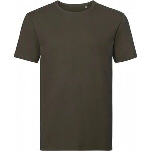Russell Pure Organic Pánské tričko Russell na tělo z organické česané bavlny 160 g/m Barva: zelená olivová, Velikost: XL