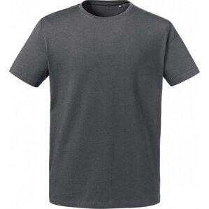 Russell Pure Organic Pánské teplé tričko Russell z těžké organické bavlny 190 g/m Barva: šedá convoy, Velikost: XXL
