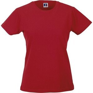 Dámské bavlněné měkčené tričko Slim fit Russell Barva: červená klasická, Velikost: S Z155F