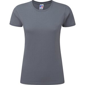 Dámské bavlněné měkčené tričko Slim fit Russell Barva: šedá convoy, Velikost: L Z155F