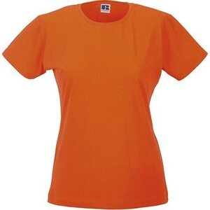 Dámské bavlněné měkčené tričko Slim fit Russell Barva: Oranžová, Velikost: L Z155F