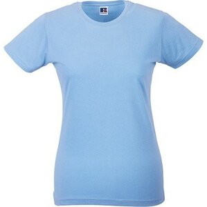 Dámské bavlněné měkčené tričko Slim fit Russell Barva: modrá nebeská, Velikost: XL Z155F