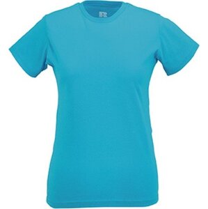 Dámské bavlněné měkčené tričko Slim fit Russell Barva: modrá tyrkysová, Velikost: L Z155F