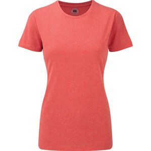 Russell Žíhané dámské tričko z polybavlny 35% bavlna 65% polyester Barva: červená melír, Velikost: XS Z165F