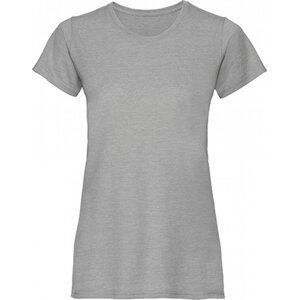 Russell Žíhané dámské tričko z polybavlny 35% bavlna 65% polyester Barva: stříbrná melír, Velikost: XXL Z165F