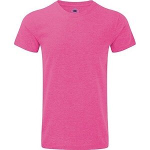 Russell Melírové pánské HD tričko z polybavlny nejen na sublimaci Barva: růžová melír, Velikost: M Z165M