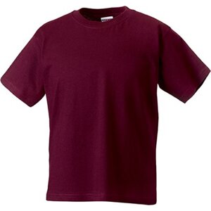 Měkčené 100% bavlněné tričko Russell 180 g/m Barva: Červená vínová, Velikost: L Z180