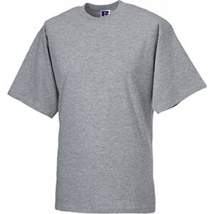Měkčené 100% bavlněné tričko Russell 180 g/m Barva: šedá oxfordská světlá melír, Velikost: XS Z180