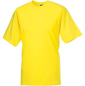 Měkčené 100% bavlněné tričko Russell 180 g/m Barva: Žlutá, Velikost: XXL Z180