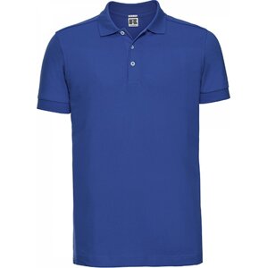 Russell Pánské strečové polo tričko s límečkem a krátkými rukávy Barva: modrá azurová, Velikost: L Z566
