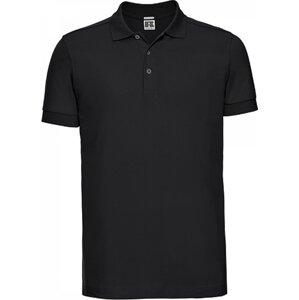 Russell Pánské strečové polo tričko s límečkem a krátkými rukávy Barva: Černá, Velikost: 3XL Z566