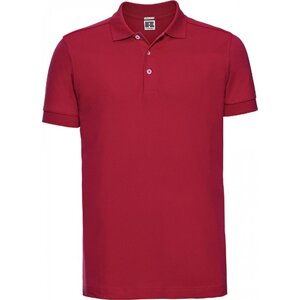 Russell Pánské strečové polo tričko s límečkem a krátkými rukávy Barva: červená klasická, Velikost: 3XL Z566