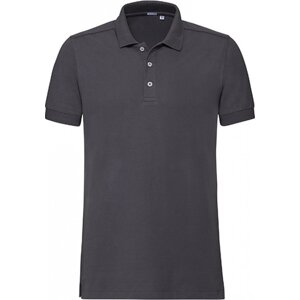 Russell Pánské strečové polo tričko s límečkem a krátkými rukávy Barva: šedá convoy, Velikost: 3XL Z566