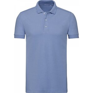 Russell Pánské strečové polo tričko s límečkem a krátkými rukávy Barva: modrá nebeská, Velikost: 3XL Z566