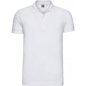 Russell Pánské strečové polo tričko s límečkem a krátkými rukávy Barva: Bílá, Velikost: 3XL Z566
