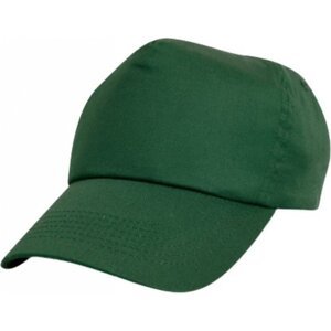 Result Headwear Dětská bavlněná kšiltovka s prošívanými očky 5 panelů Barva: Zelená lahvová RH05J