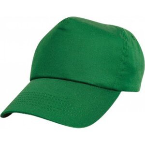 Result Headwear Dětská bavlněná kšiltovka s prošívanými očky 5 panelů Barva: zelená výrazná RH05J