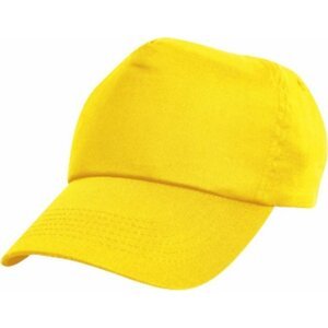 Result Headwear Dětská bavlněná kšiltovka s prošívanými očky 5 panelů Barva: Žlutá RH05J