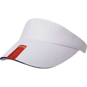 Result Headwear Bavlněný kšilt proti slunci na suchý zip se vzorem rybí kostry Barva: bílá - modrá námořní RH48